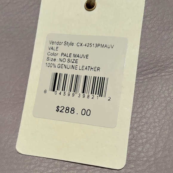 NWT HOBO INTERNATIONAL Vale Leather Shoulder Bag Pale Mauve/light purple Purse - Picture 2 of 8